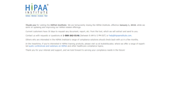 Desktop Screenshot of hipaainstitute.com