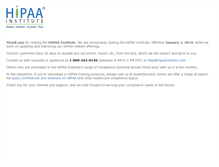 Tablet Screenshot of hipaainstitute.com